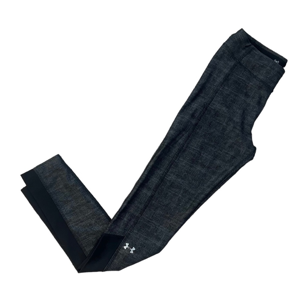 Under Armour Gray & Black Compression HeatGear Athletic Leggings Women’s Small